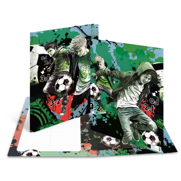 Sammelmappe A3 Street Soccer Pappe mit Gummizug